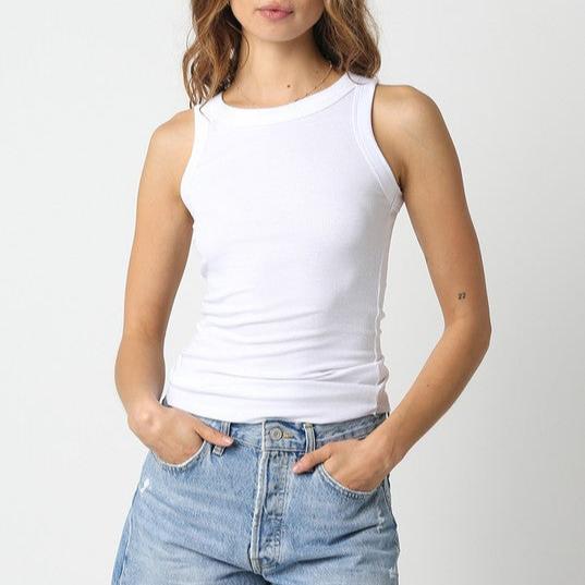 Ribbed Fitted Scoop Neck Tank Top (6 colors)