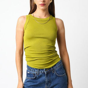 Ribbed Fitted Scoop Neck Tank Top (6 colors)