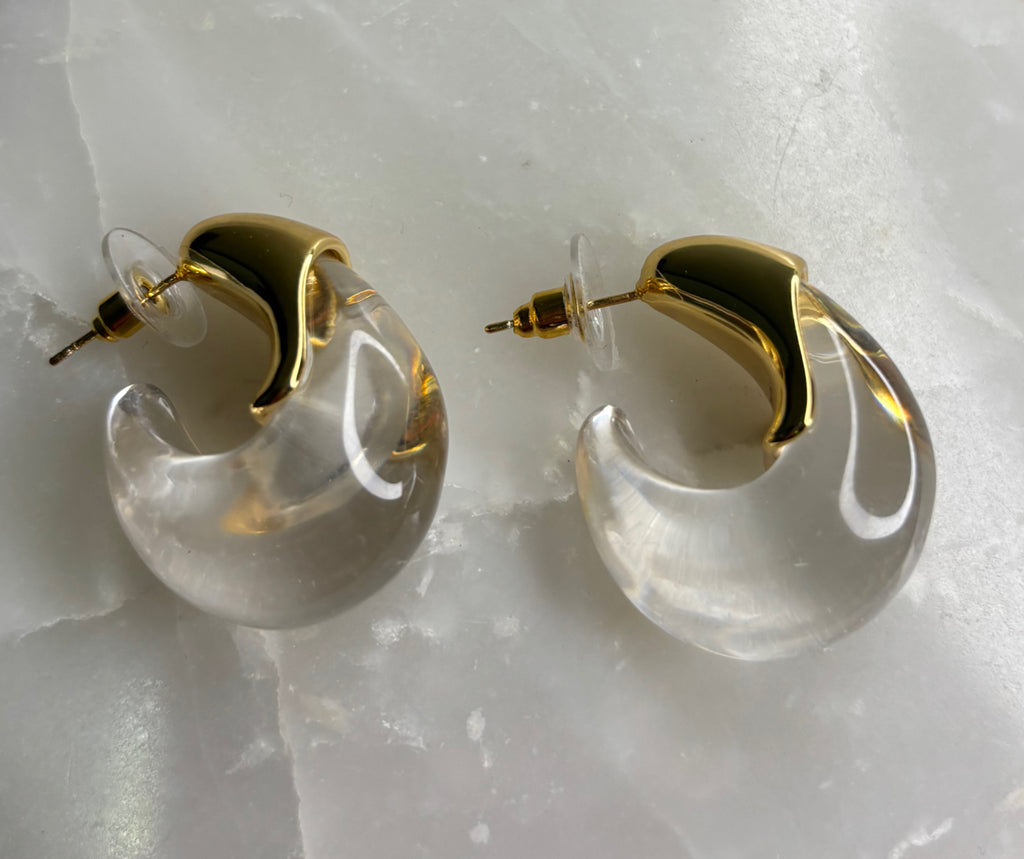Clear Drop Earrings