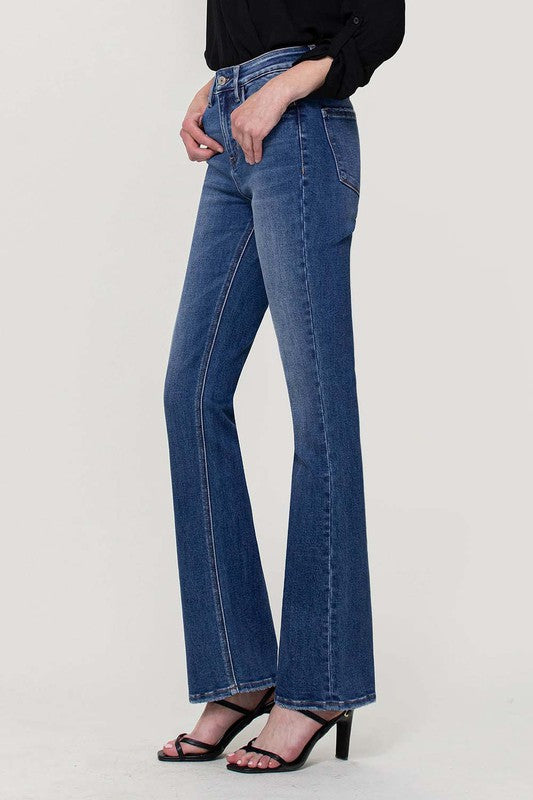 HIGH RISE STRETCH SLIM BOOTCUT JEANS