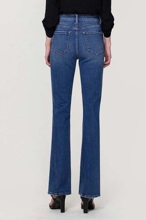 HIGH RISE STRETCH SLIM BOOTCUT JEANS