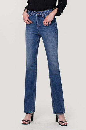 HIGH RISE STRETCH SLIM BOOTCUT JEANS