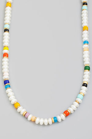 Long Pearl Beaded Necklace