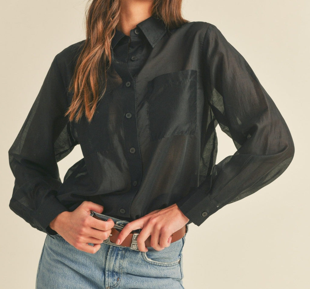 SARA BUTTON DOWN TOP