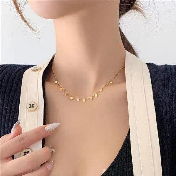 DAINTY DISC NECKLACE (18k gold plated s/s)