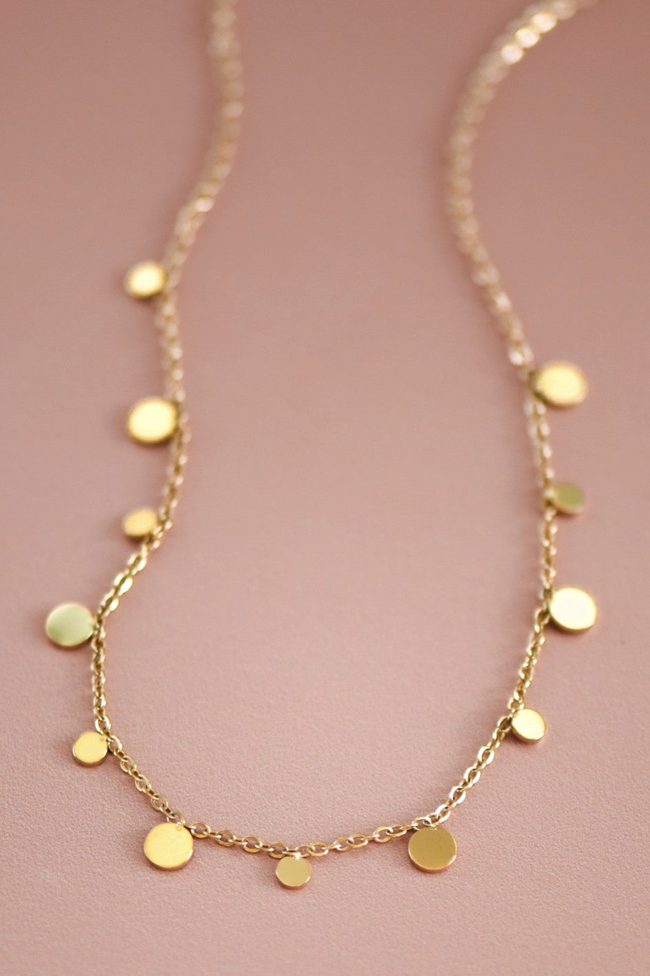 DAINTY DISC NECKLACE (18k gold plated s/s)