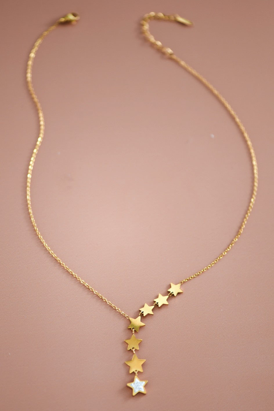 STAR LARIAT NECKLACE (18k gold plated s/s)