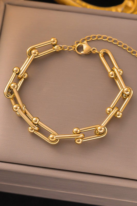 LINK BRACELET (18k gold plated s/s)