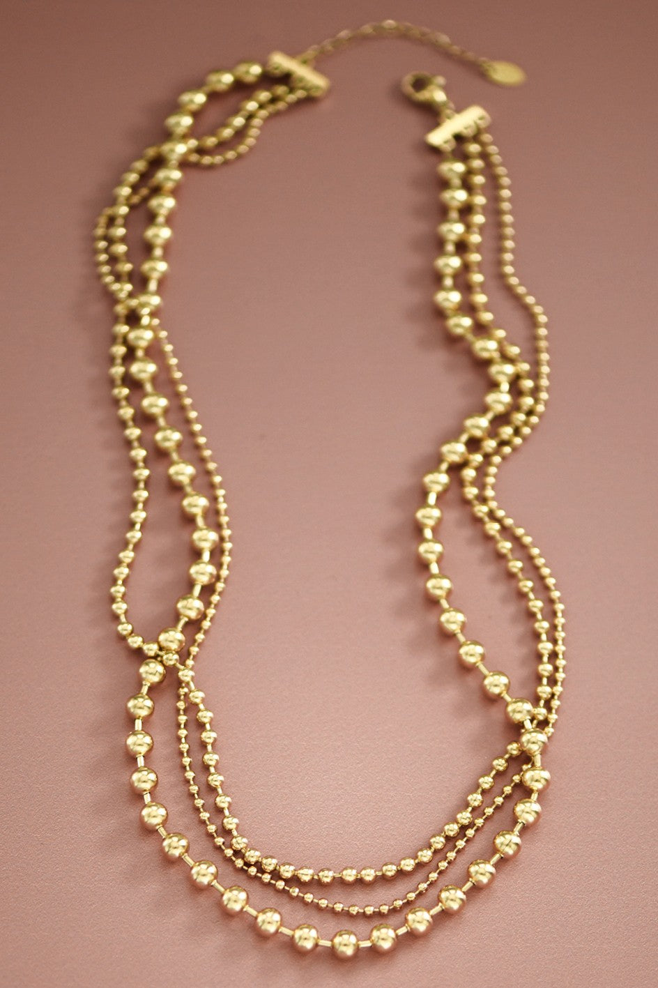 MULTI LAYER NECKLACE (18k gold plated s/s)