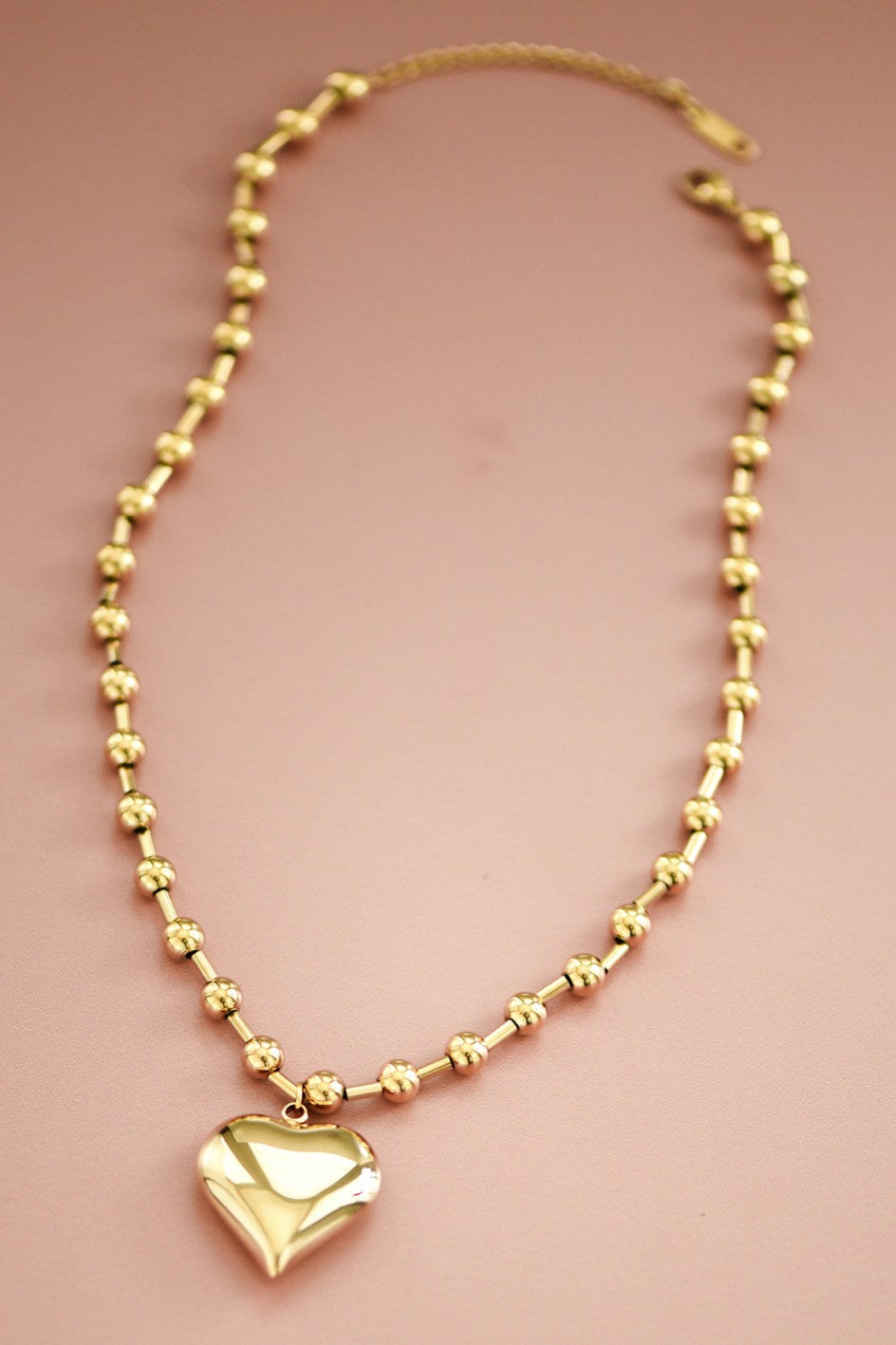 HEART NECKLACE (18k gold plated s/s)