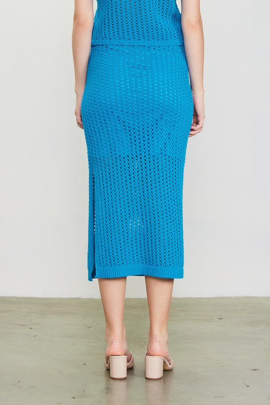 CROCHET MIDI SKIRT