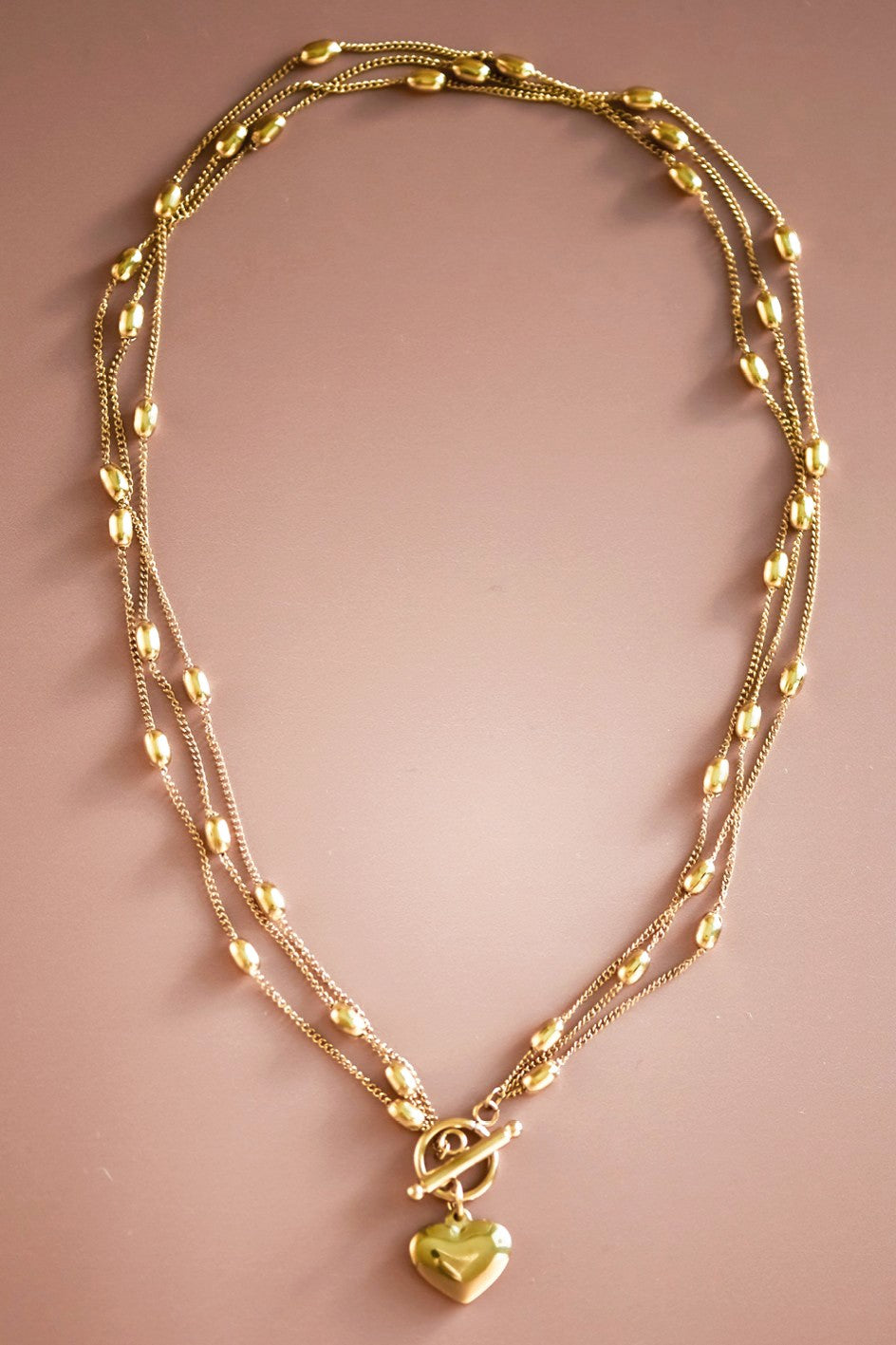 HEART NECKLACE (18k gold plated s/s)