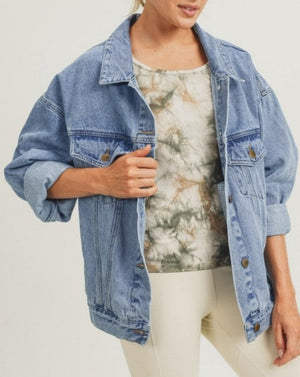 Boxy-Cut Denim Jacket