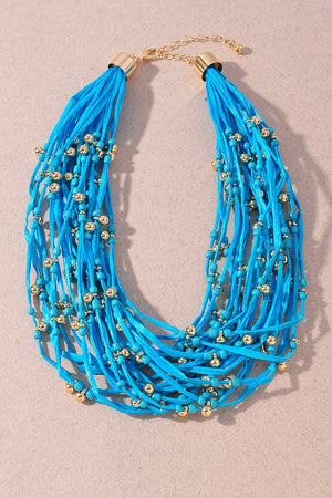 BLUE ROPE NECKLACE