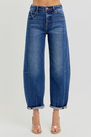 High Rise Barrel Jeans