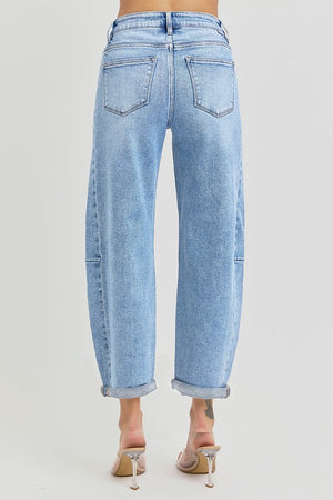 High Rise Barrel Jeans