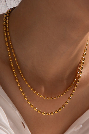 HAILEY NECKLACE  (18k gold plated s/s)