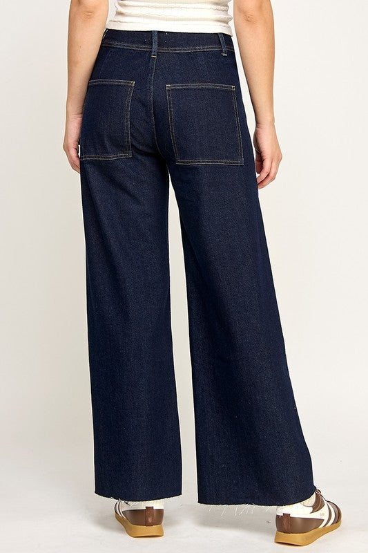 The High Rise Patch Pocket Marine Jeans
