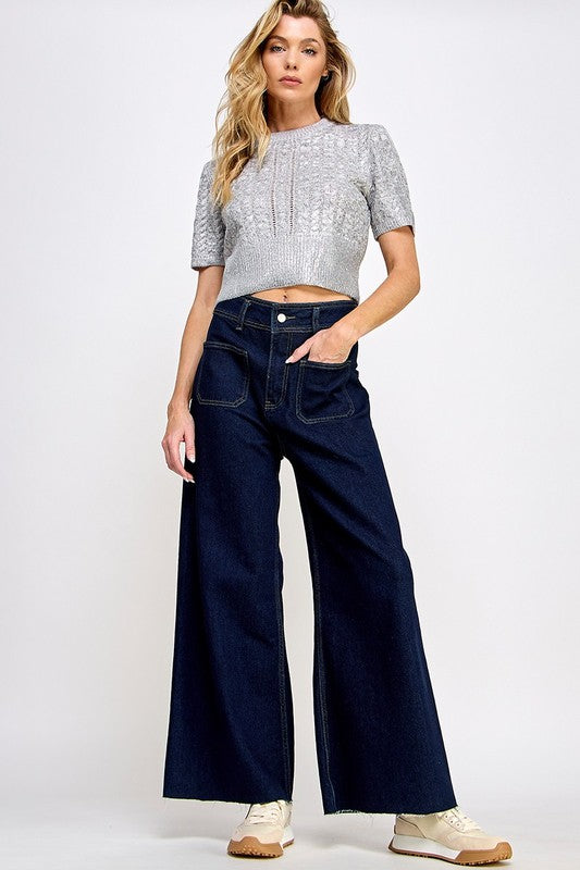 The High Rise Patch Pocket Marine Jeans