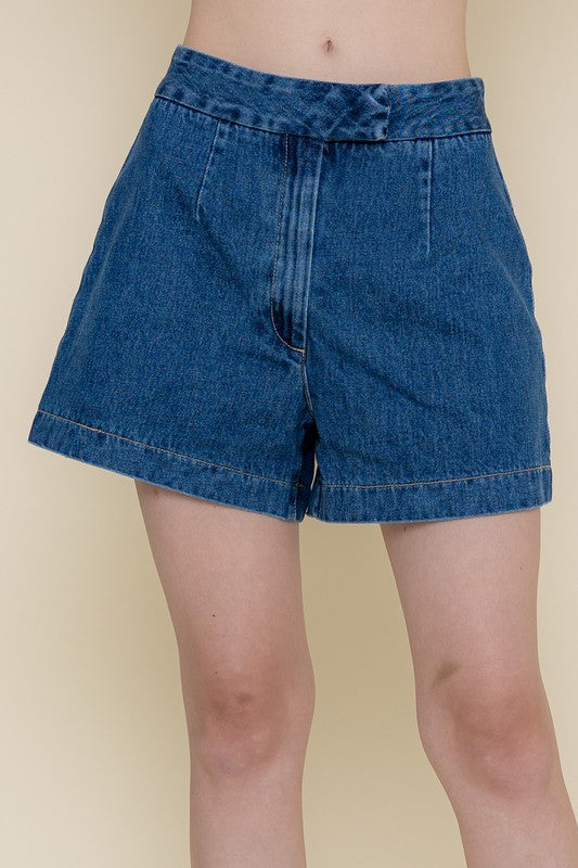 Retro Denim Jean Shorts