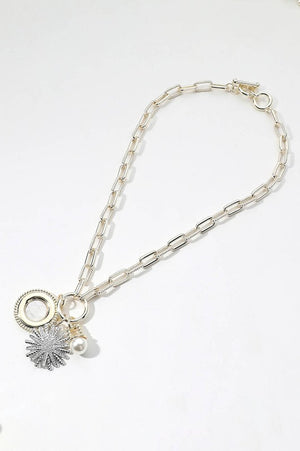 Mother Of Pearl Two Tone Necklace