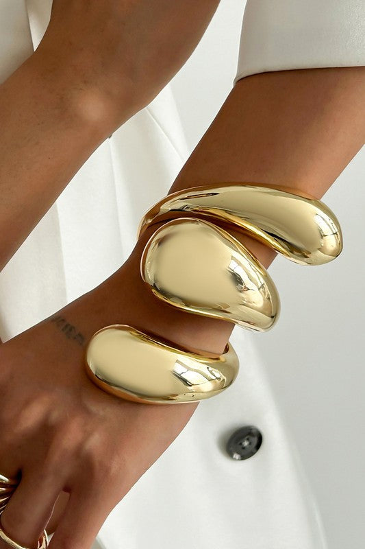 Twisted Gold Cuff Bracelet