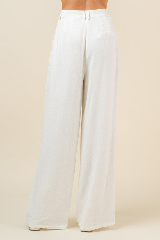 Paulina High Rise Linen Pants