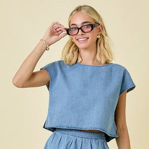 JANI DENIM TOP