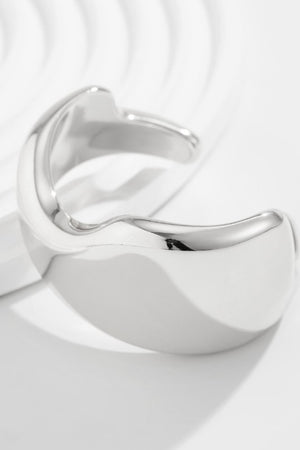 Pleated Bangle in Silver