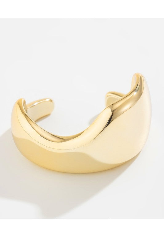 Pleated Bangle in Gold