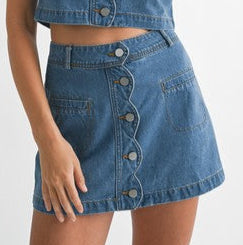 Denim Crop Skirt