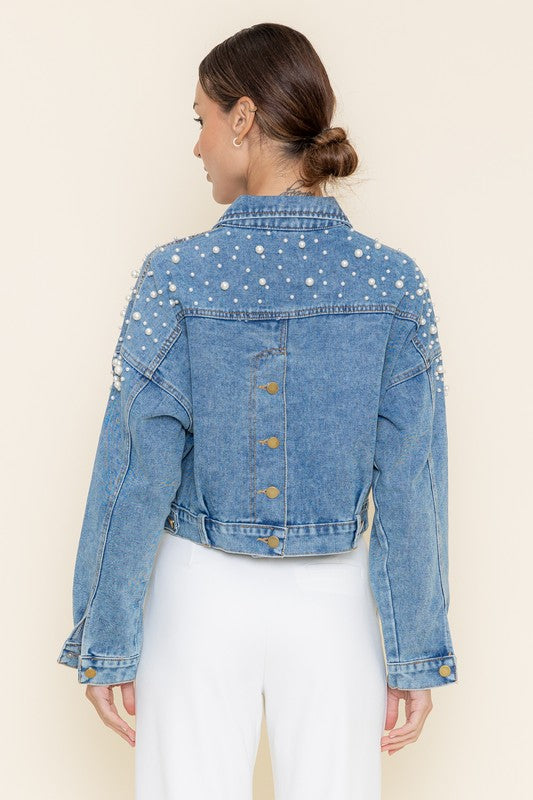 Chic Pearl  Cropped Jacket