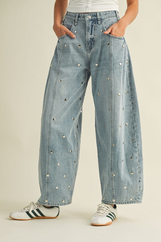 ARYTZA STUDDED JEANS