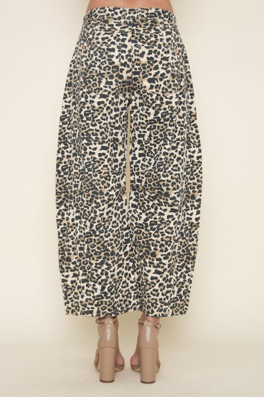 Cheetah  Barrel Pants