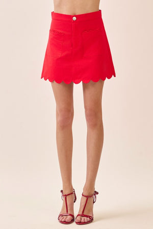 Olivia High Waisted Mini Skirt  (2 Colors)