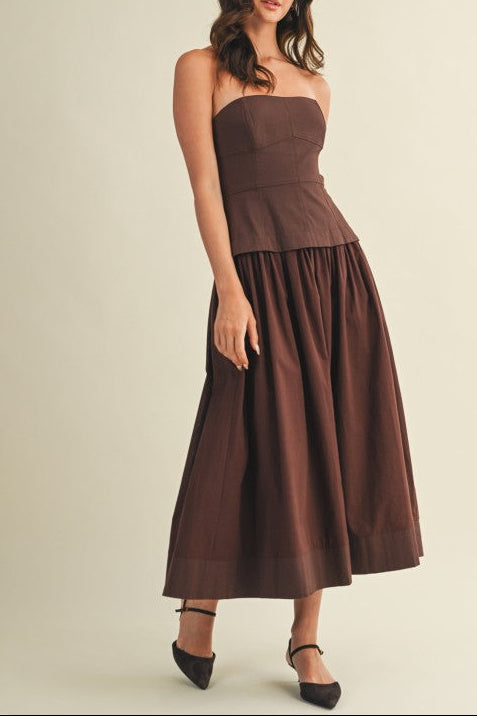 Corset Lined Strapless Dress