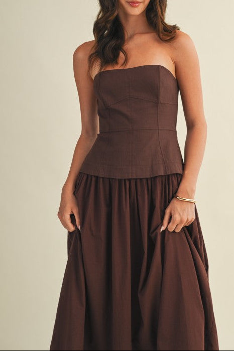 Corset Lined Strapless Dress