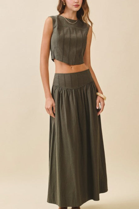 Stacy Olive Skirt