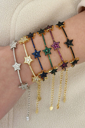 Star Zirconia Colorful Bracelet
