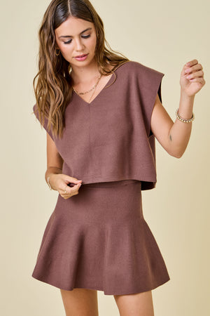 Lya Sweater Skirt( 2 Colors)