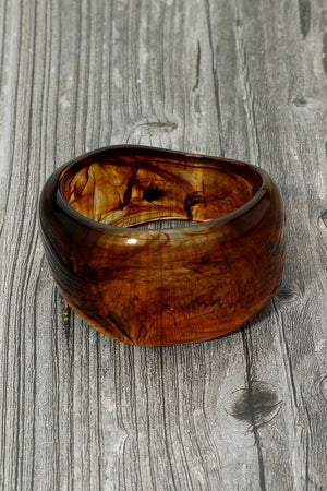 Wide Marbled Swirl  Bangle Bracelet