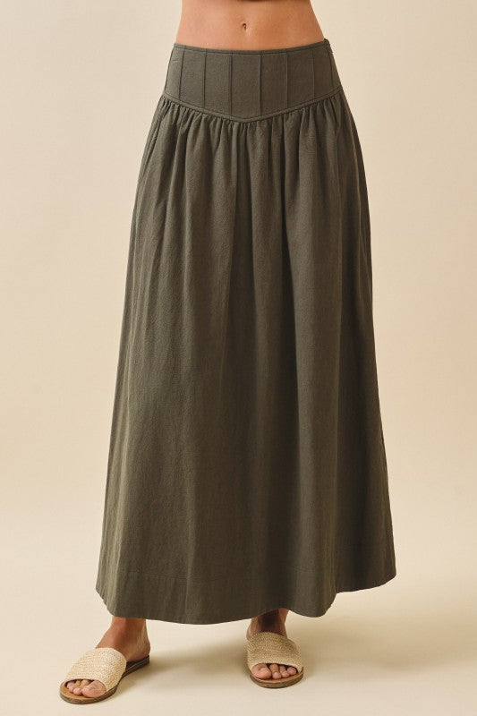 Stacy Olive Skirt