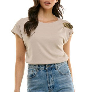 Embellished Knit Top