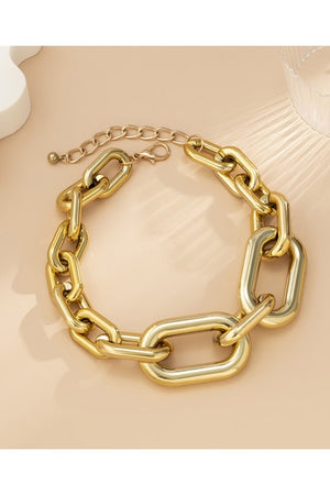 Wide Thick Chain Tassel Necklace