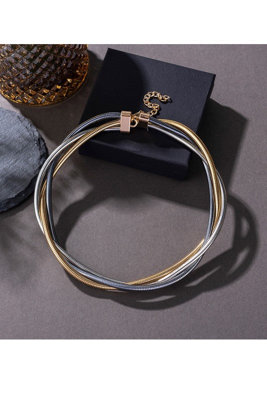 Snake Chain Multi-layer Metal Necklace