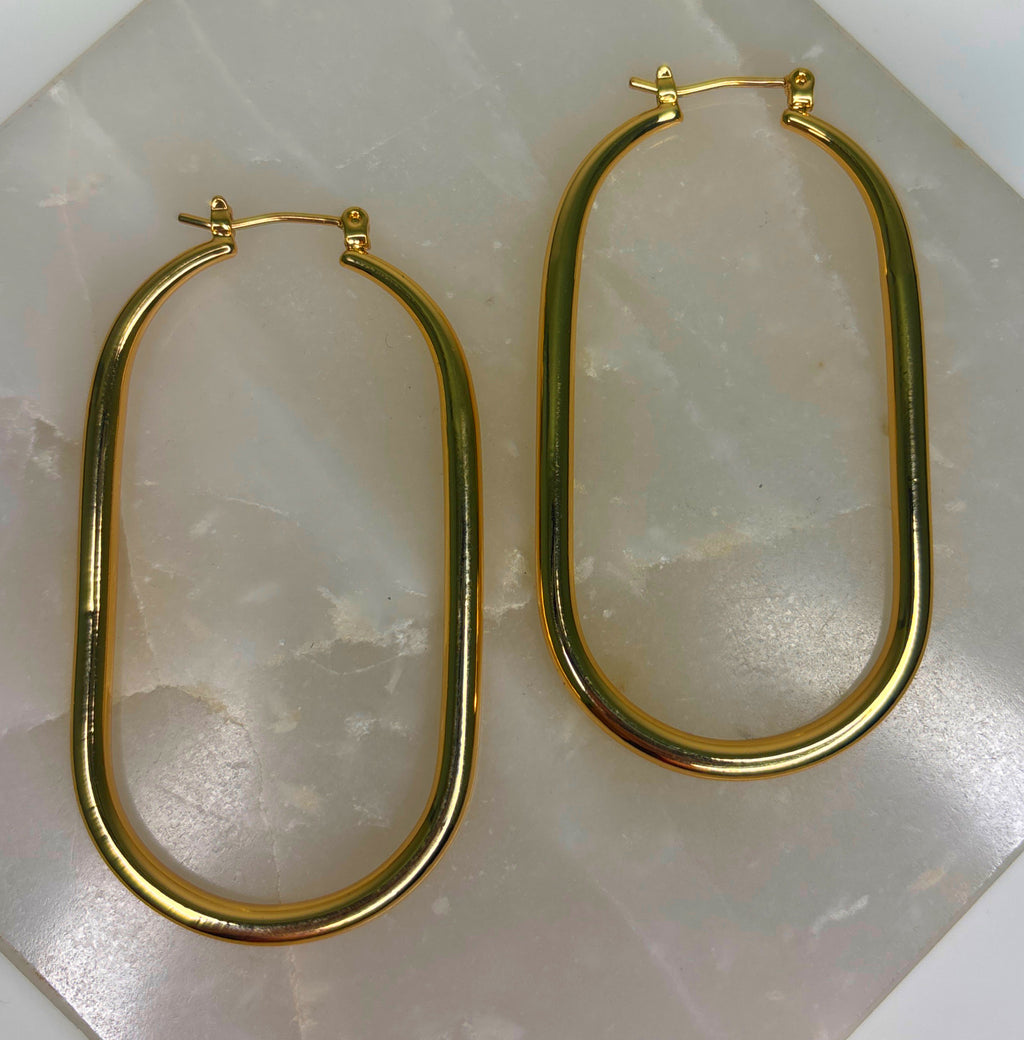 Oval Hoop Earrings