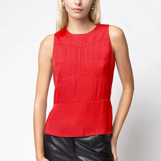 Sleeveless Geometric Panel Top (3 COLORS)