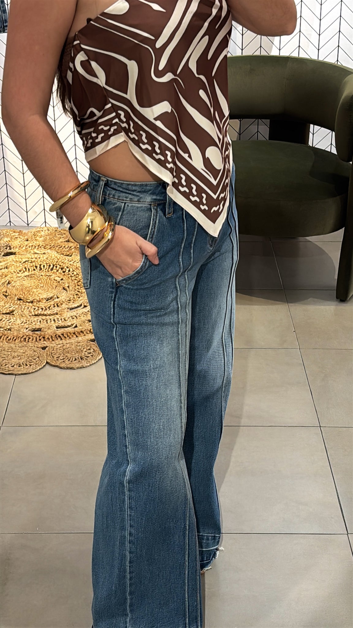 JEREMY MID RISE WIDE LEG JEAN