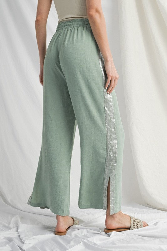 Sage Metallic Pants