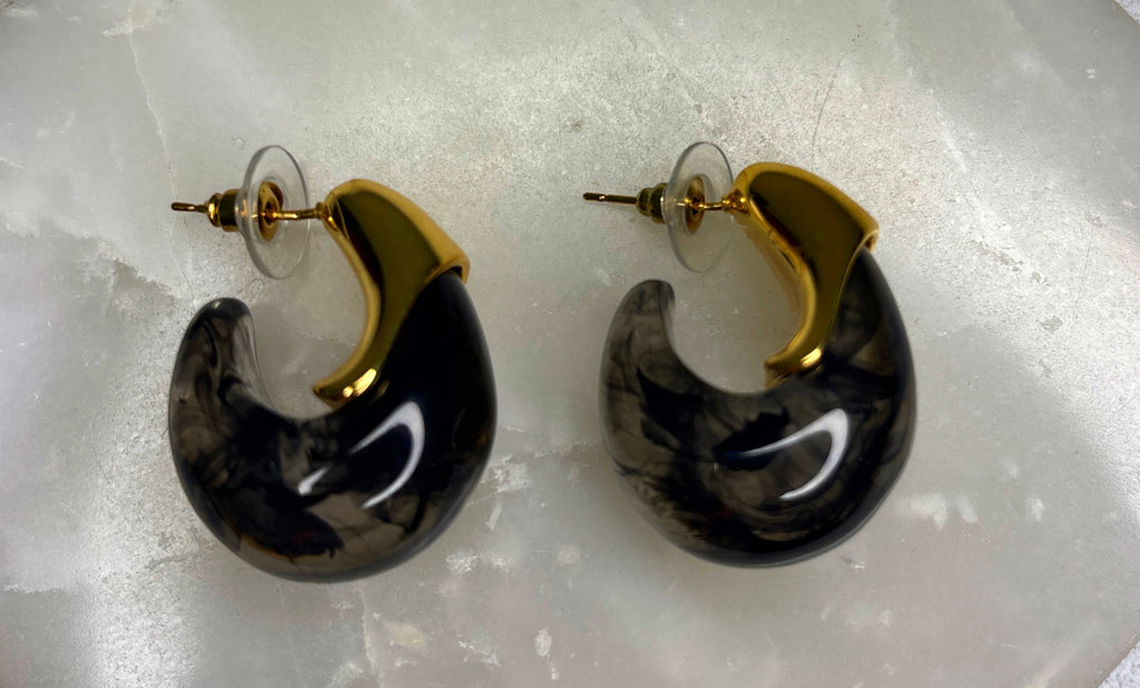 Grey Drop Earrings